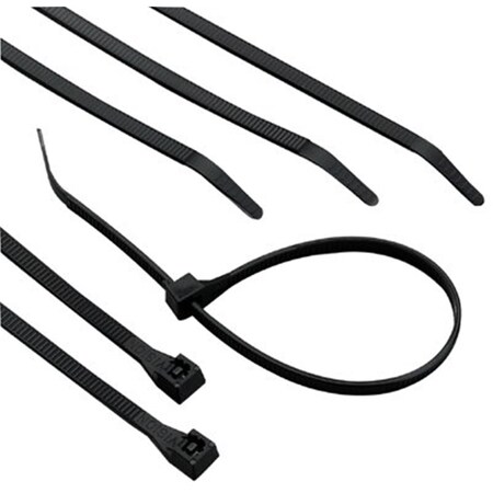 Vortex Cable Tie, 21 in L, 5-1/2 in Max Bundle Dia., Black, Nylon 6/6, 175 lb Strength VO431657